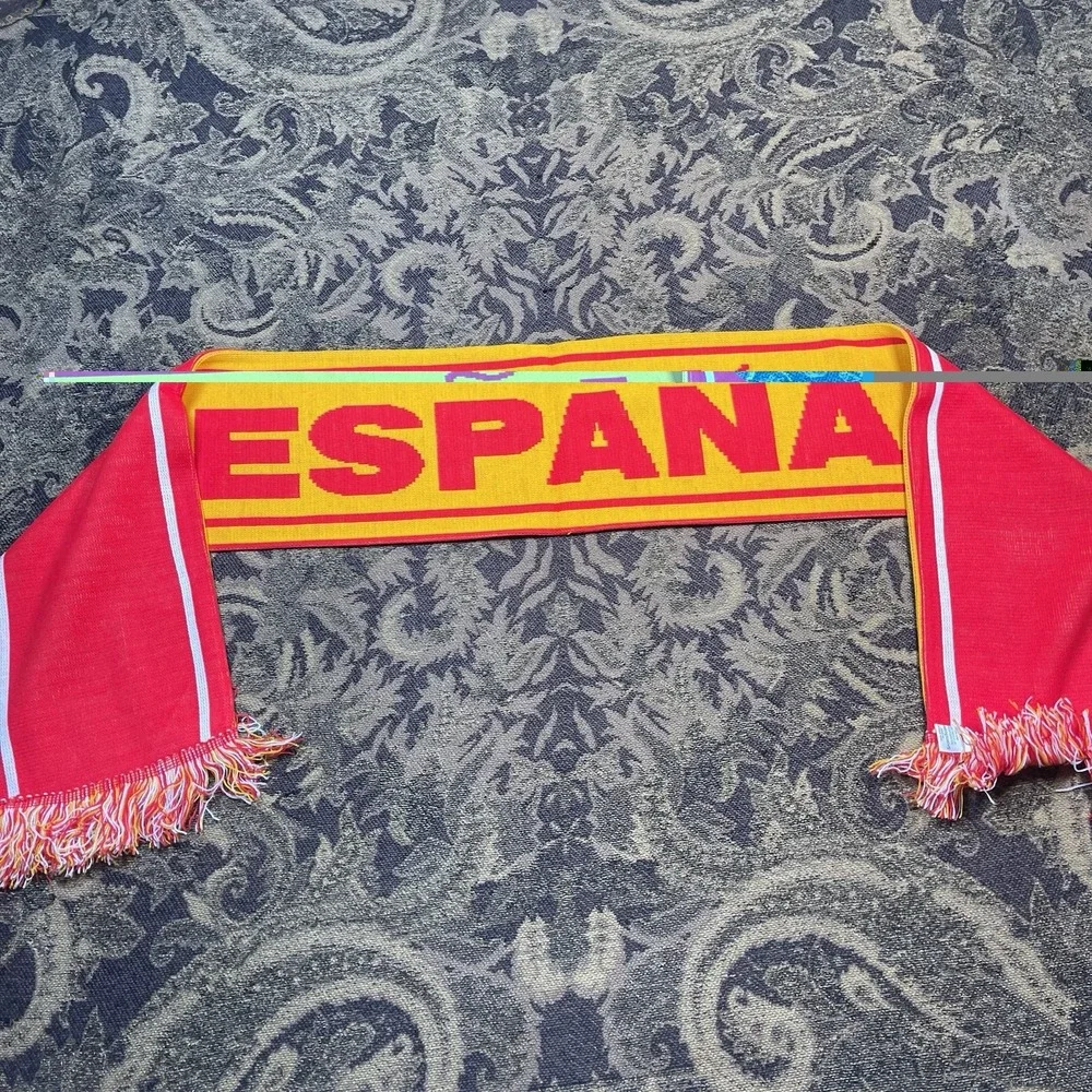 Spain España Soccer Football Scarf Licensed New Red Yellow Double Sided New B